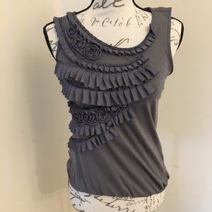 LOFT Petite Flower Detail Blouse